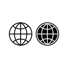 world set international earth globe icon vector illustration