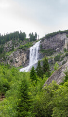 Majestic Mountain Waterfall: Cascading Waters Through Rugged Cliffs (Zemmgrund, AT)
