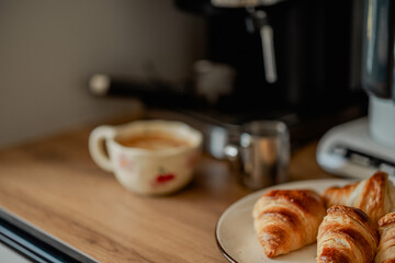 The process of baking croissants at home