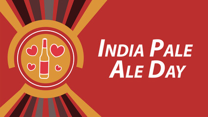 India Pale Ale Day vector banner design illustration.
