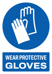 ISO mandatory safety signs text variation_wear protective gloves size a4/a3/a2/a1	
