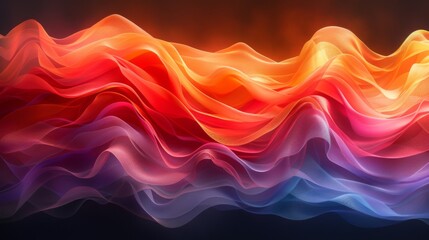 Fototapeta premium Abstract Wavy Background with Vivid Colors