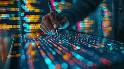 A close-up of code being written on a tablet with a stylus, showcasing the versatility of coding platforms.