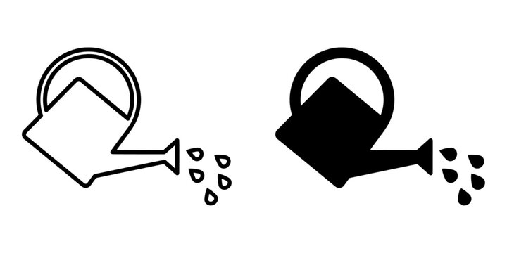 ofvs641 OutlineFilledVectorSign ofvs - watering can irrigation vector icon . isolated transparent . outline and filled version . AI 10 / EPS / PNG . g11987
