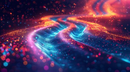 A digital illustration of a coding journey, from learning basic syntax to becoming a full-fledged developer, depicted as a winding path.