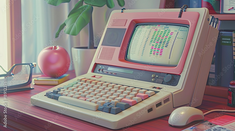 Poster a digital art piece showing code seamlessly blending into real-world objects, symbolizing the integr