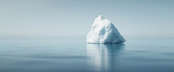 Iceberg graphic background, natural light, ample space