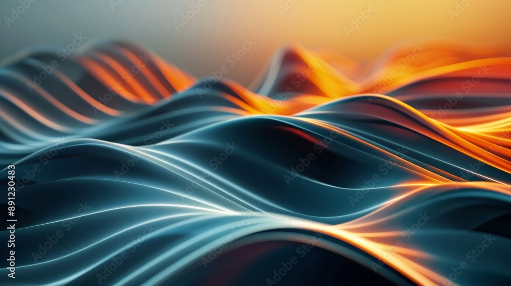 Poster the image is a colorful, abstract representation of a wave