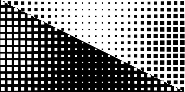 Square Vector Abstract Geometric Background. Halftone Square Pattern