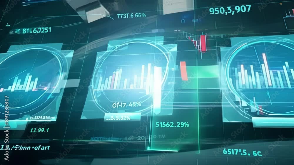 Poster as traders navigate through a holographic simulation they must adapt to sudden market shifts and mak