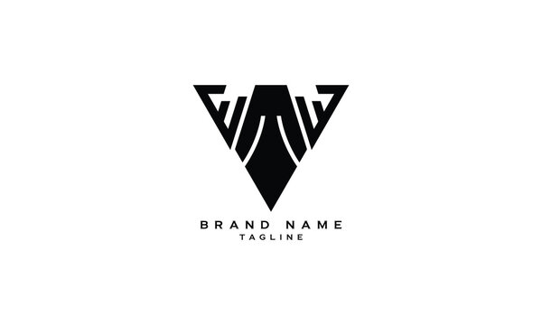 EMW, EWM, MEW, MWE, WME, WEM, Abstract initial monogram letter alphabet logo design