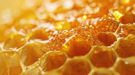 Macro shot of honeycomb