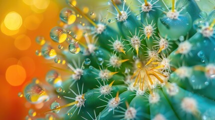 Macro photography of a cactus