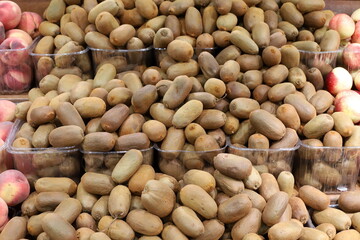 Vegetables and fruits are sold at a bazaar in Israel.