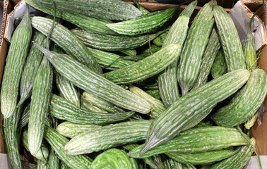Vegetables and fruits are sold at a bazaar in Israel.