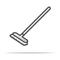Sweeping brush icon transparent vector isolated