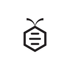 honey bee logo outline stroke vector eps