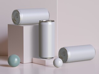 3d render of a tin can