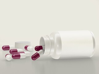 Bottle of pills. 