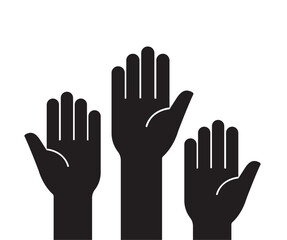 hands up icon vector illustration