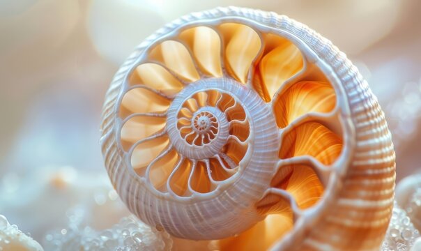 A shell with a spiral pattern is shown in the image.