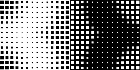 Square Vector Abstract Geometric Background. Halftone Square Pattern