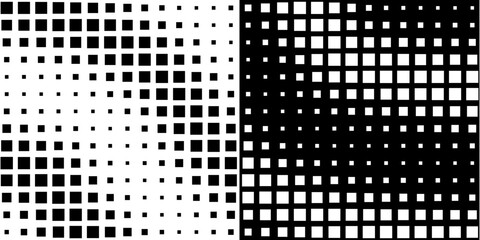 Square Vector Abstract Geometric Background. Halftone Square Pattern