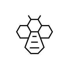 Fototapeta premium honey bee logo outline stroke vector eps