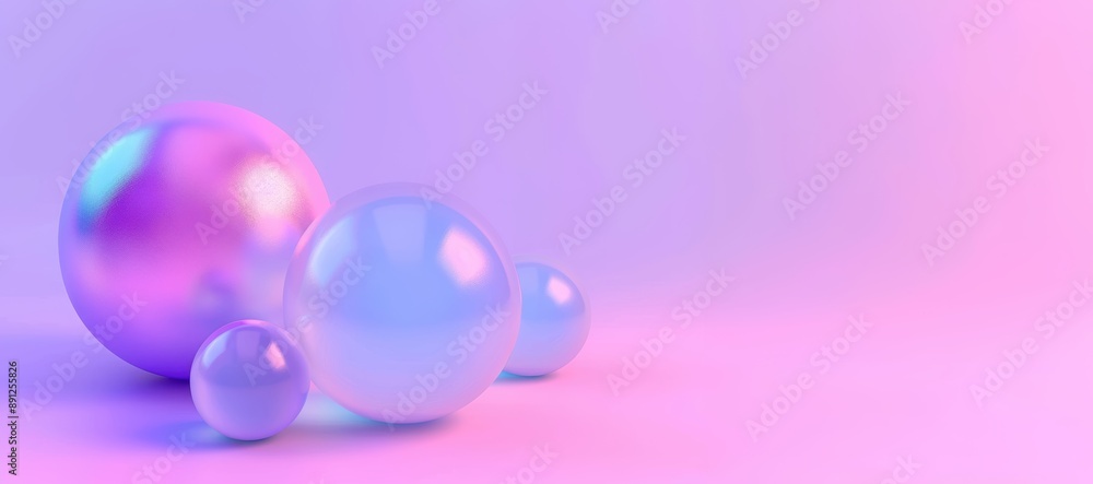 Poster a pastel spheres abstract composition featuring soft colors and smooth textures. the gentle design c