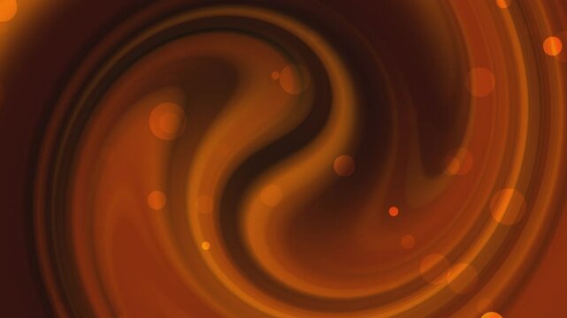 Animated Swirling brown background with blurry orange lights. Perfect for autumn themed designs, festive occasions, or background for text overlays.