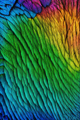 Wings in Abstract Pattern Close-up, vibrant colors