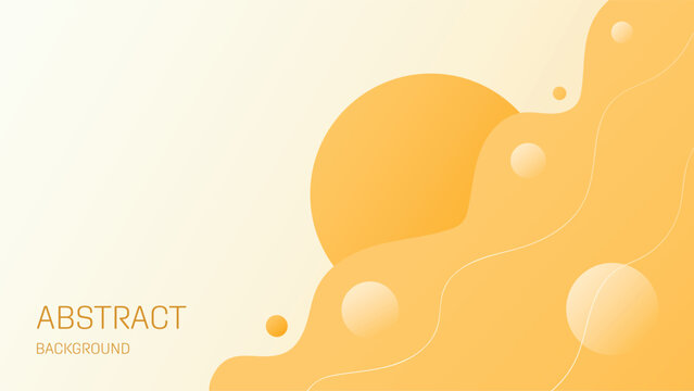 Abstract, gradient background with lines, circles, and abstract shapes. Bright orange template.