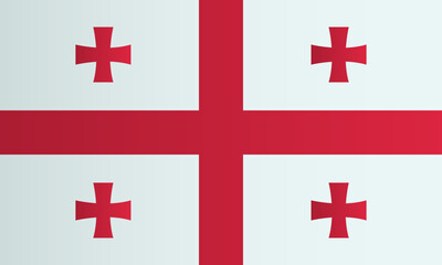 Georgian national flag. Georgia identity. Vector illustration