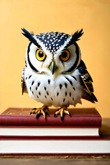 Obraz premium Owl perched on a Book