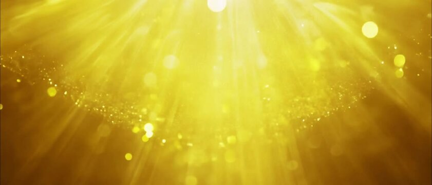 Luxury particles background golden shining dust bokeh glitter. 4K gold particles awards background is a motion graphics. The luxurious gold particles keep moving forward, the golden particle stripes 