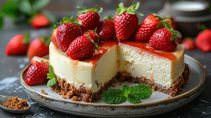 Delicious Strawberry Cheesecake Dessert