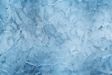 Obraz premium Processed collage of thick layer of cracked ice texture. Background for banner, backdrop or texture