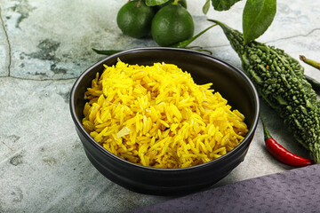 Indian cuisine - Lemon rice with spices