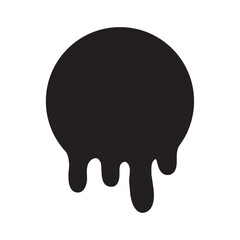 Dripping circle in black on white
