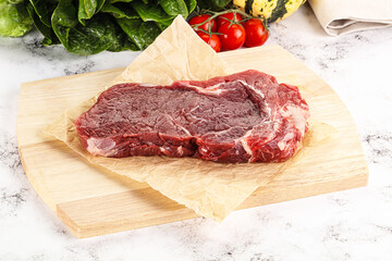 Raw rib eye beef premium steak