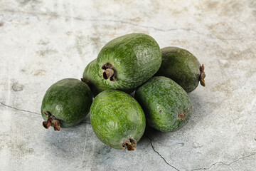 Fresh sweet juicy ripe feijoa