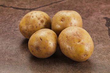 Young small raw baby potato