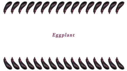 茄子のフレーム・枠・壁紙・背景画像／가지의 프레임 · 테두리 · 벽지 · 배경 이미지 ／Eggplant frame/frame/wallpaper/background image/