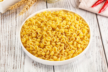 Italian cuisine - dry conchiglie pasta