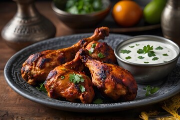 Fototapeta premium chicken with vegetables