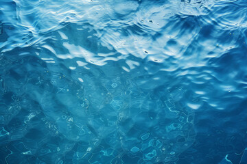 Obraz premium Processed collage of blue water waves texture in sunlight. Background for banner, backdrop