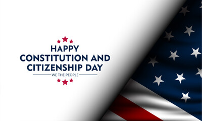 Happy Constitution and citizenship day United States Of America background vector illustration