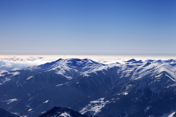 View from ski resort in morning