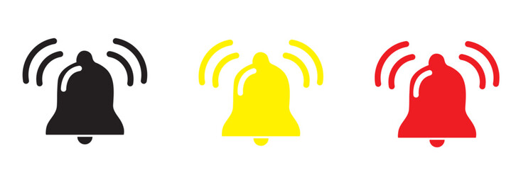 Notification bell icon. Incoming inbox message. New message notofication icons collection. Alarm symbol. Stock vector