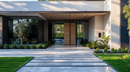 Entrance to a modern house 